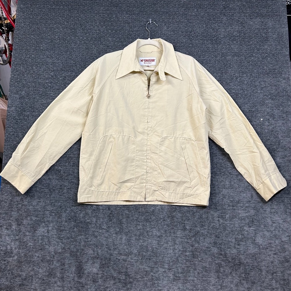 McGregor Drizzler Harrington Jacket Men's Beige Full Zip Golf Windbreaker - 42